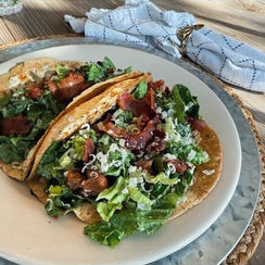 These chicken caesar smash tacos will be a smash for a quick summer dinner!
