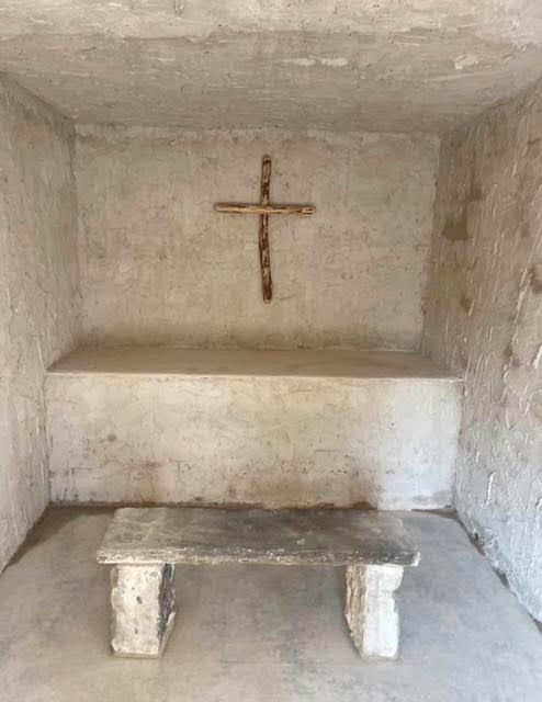 Inside of the tomb.