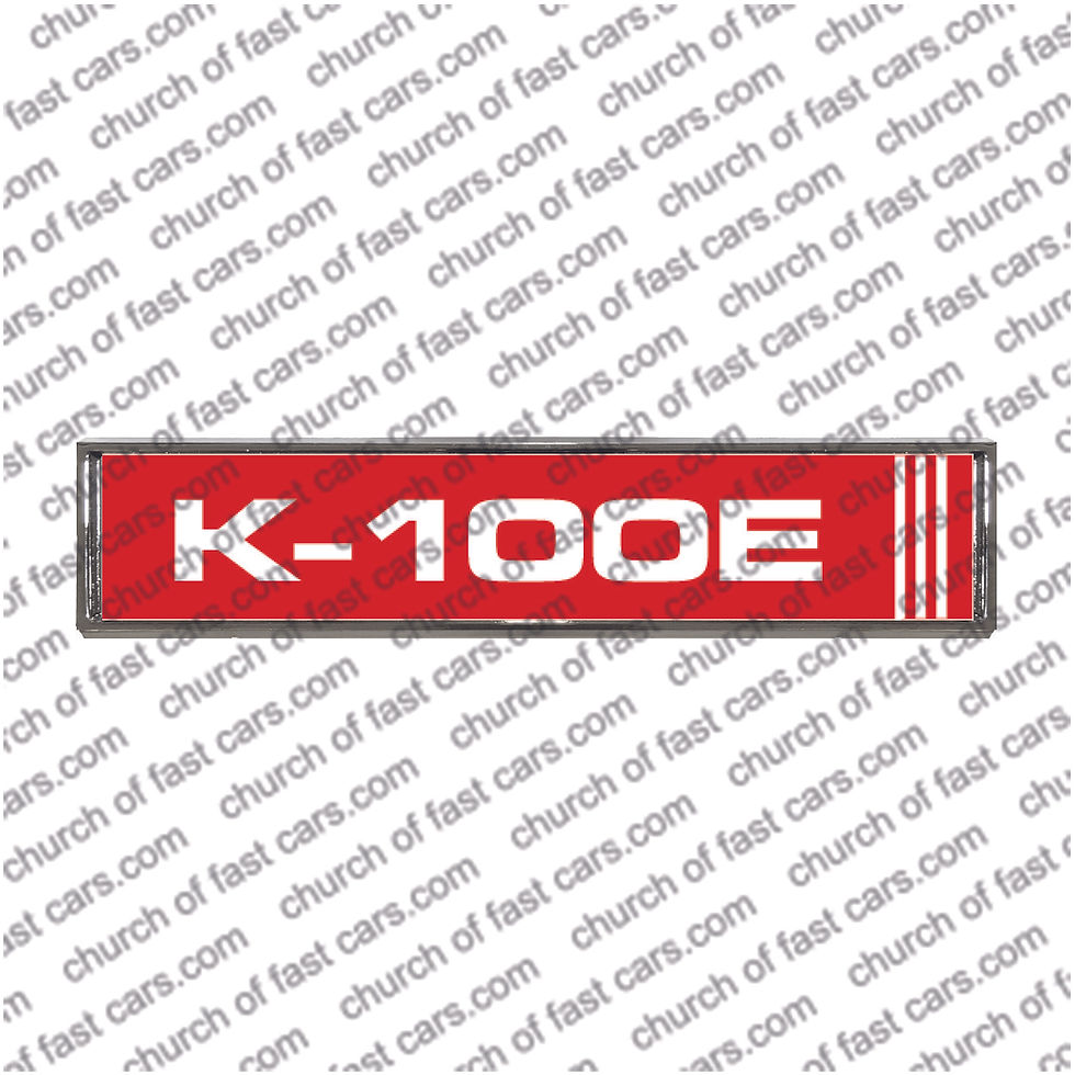 CHROME BADGE #7058 TO SUIT K-100E KENWORTH TRUCK DASH OR INTERIOR