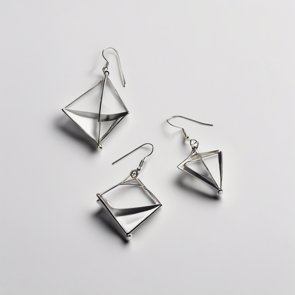 Silver Geometric Earrings