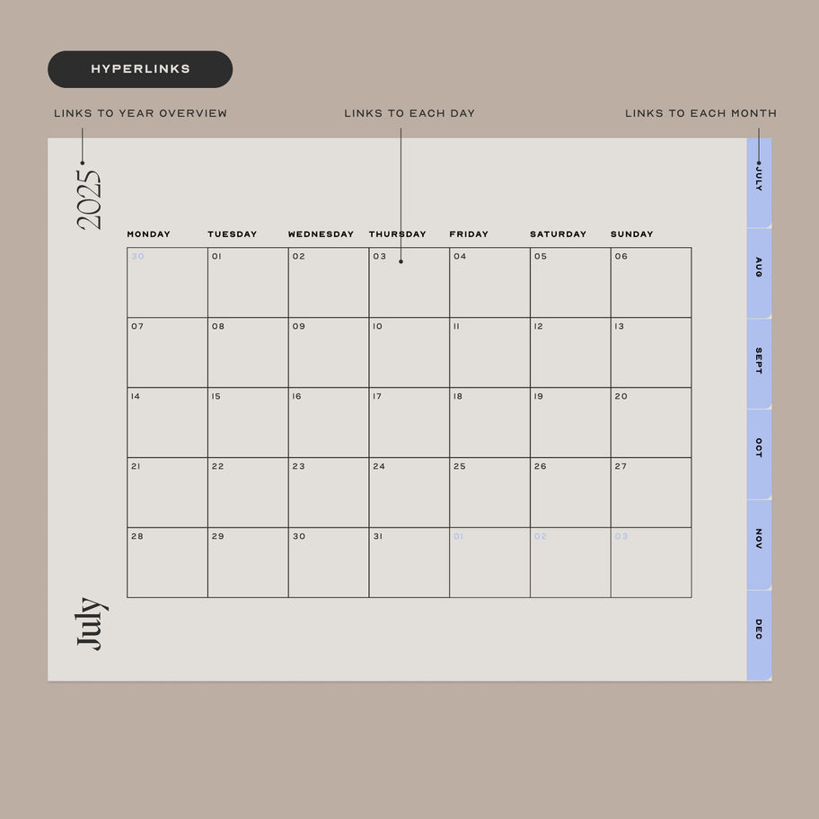 Monthly Calendar view