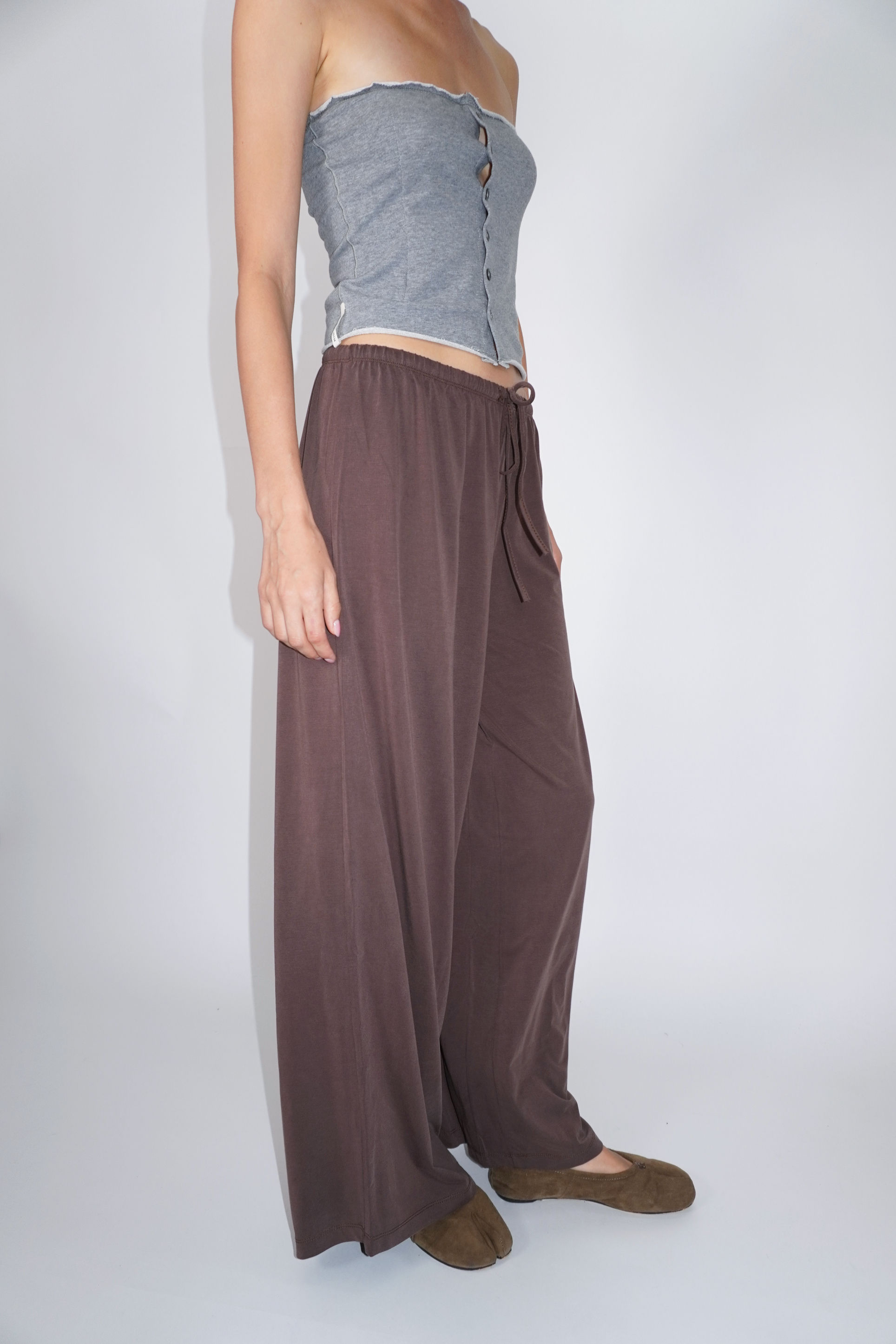 Wide Pants | Brown