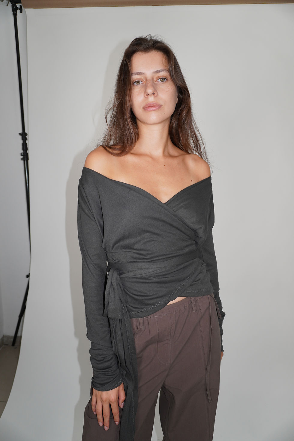 Thumbnail: Wrap Shirt | Green Black