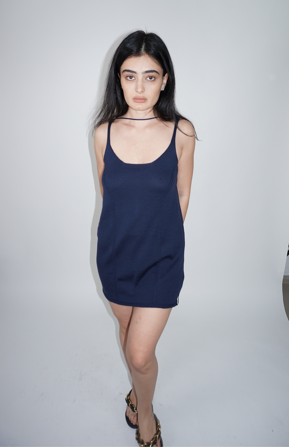 תמונה ממוזערת: Mini Knitted Dress | Navy