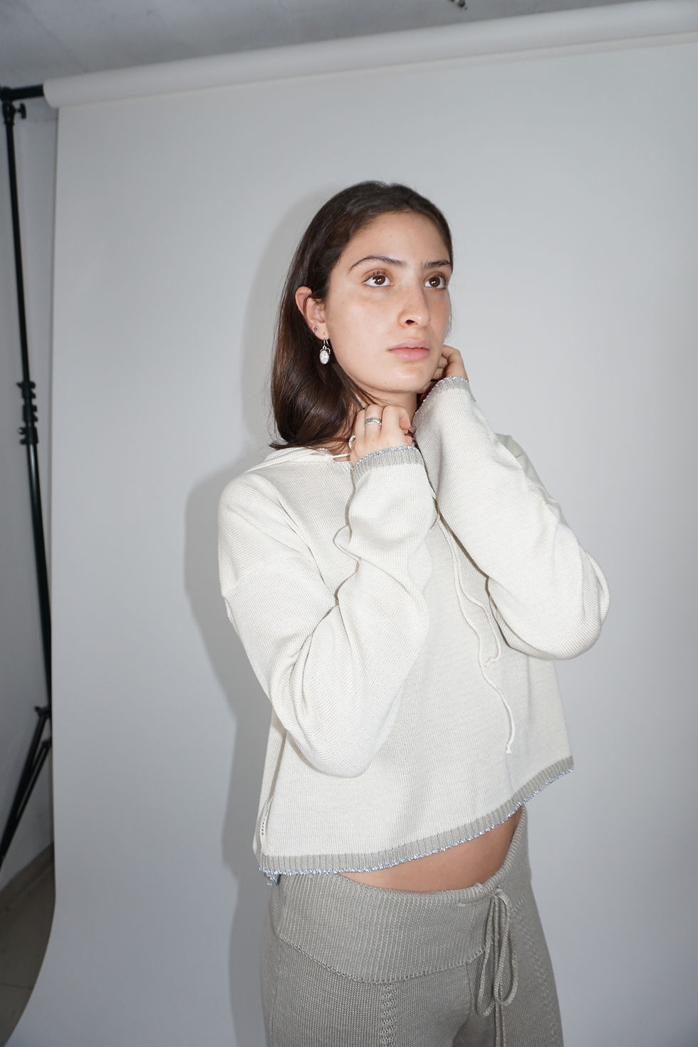 תמונה ממוזערת: Knitted Hoodie | Sand