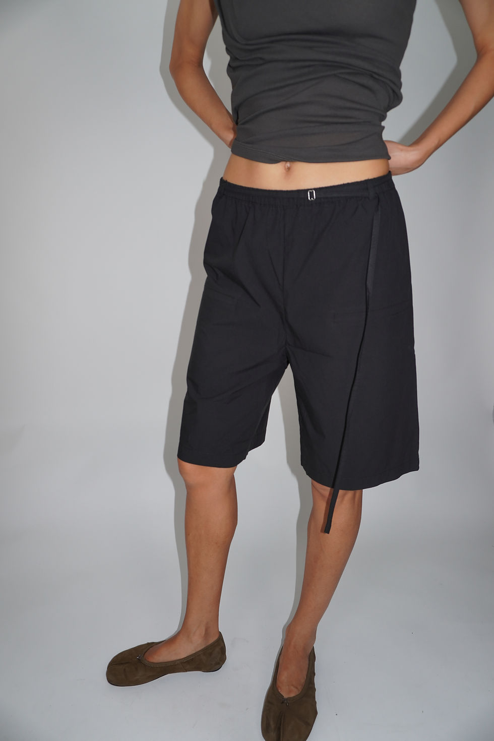 תמונה ממוזערת: Cotton Bermuda Shorts | Black