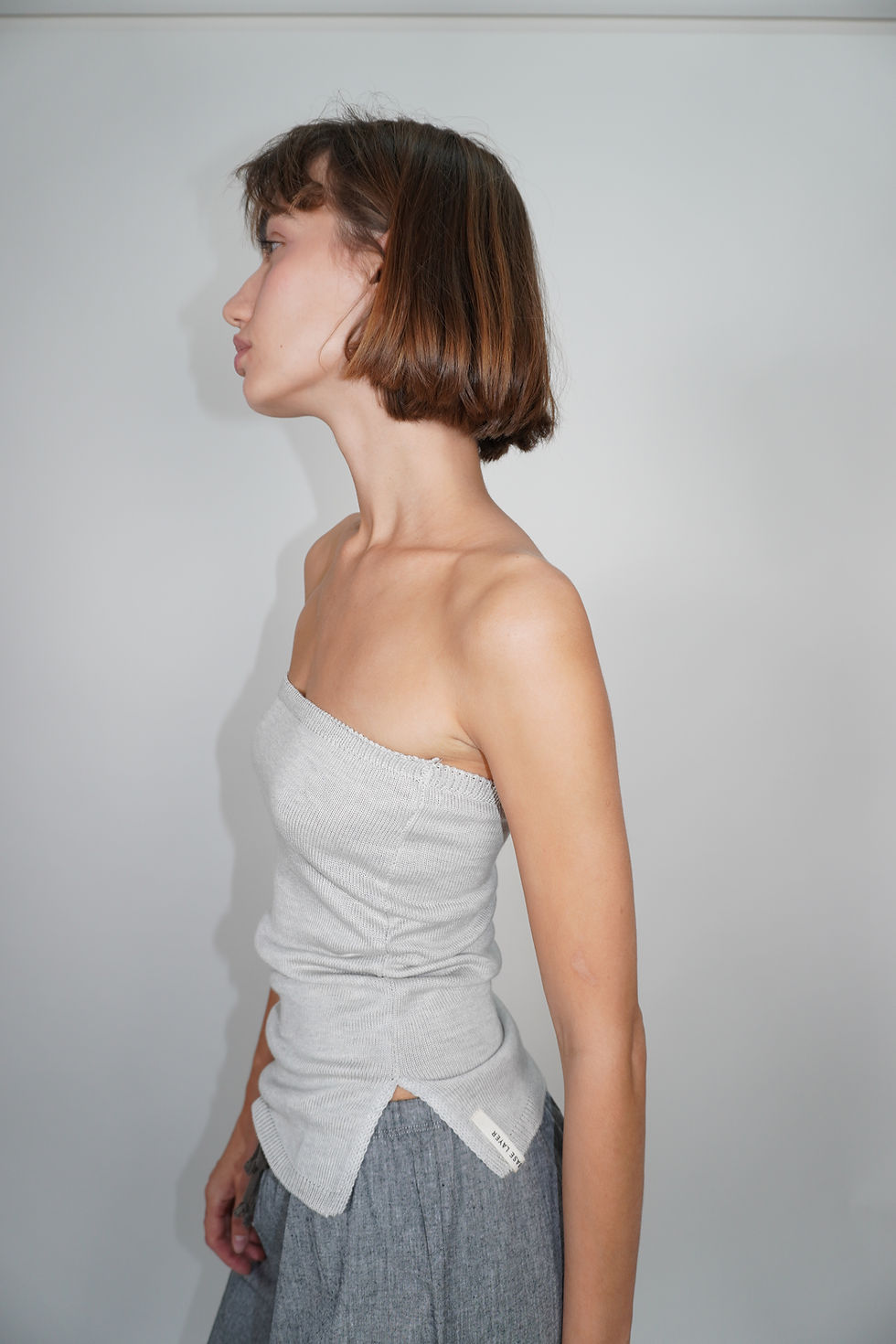 Thumbnail: Tube Knitted Top | Light Brown