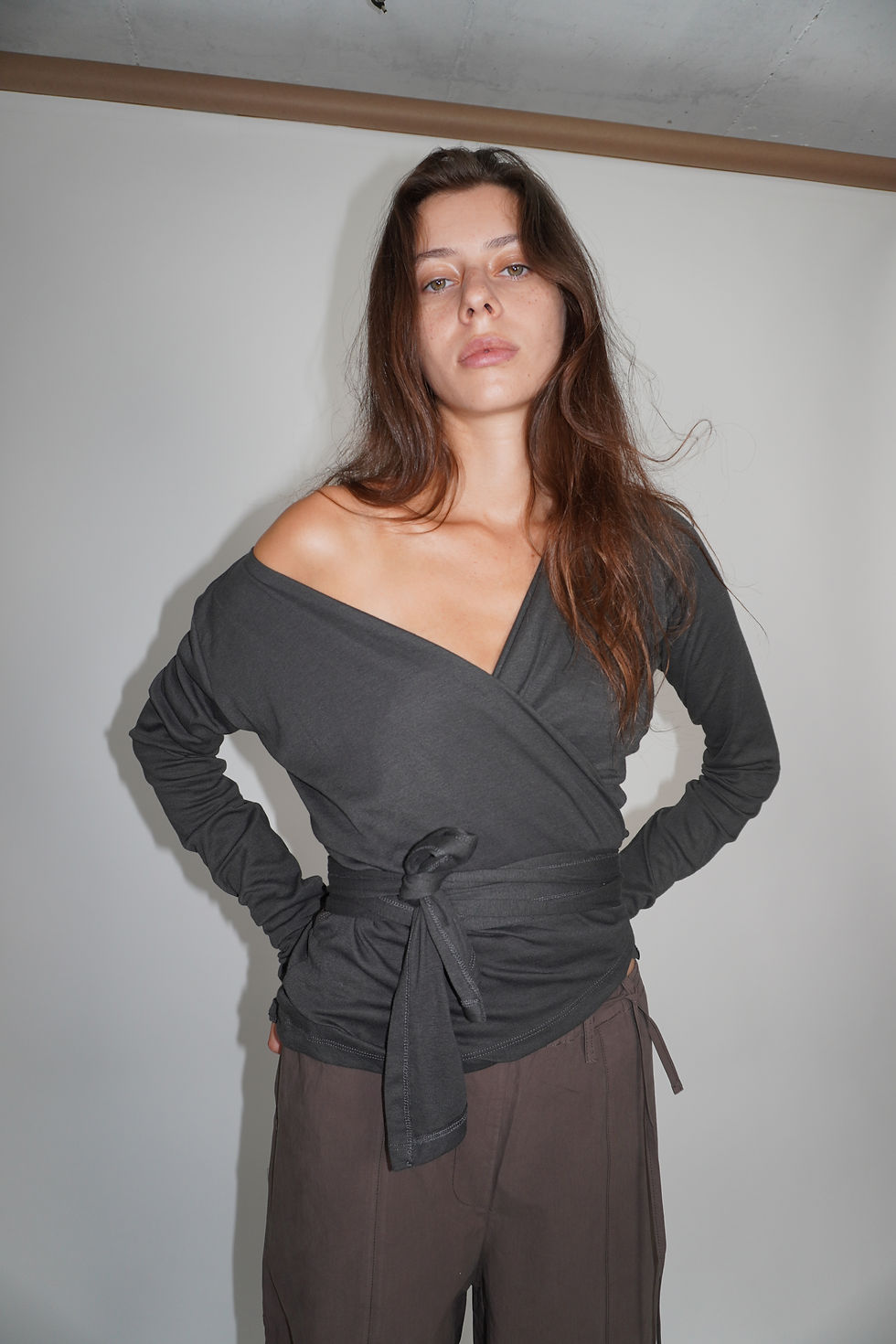 Thumbnail: Wrap Shirt | Green Black