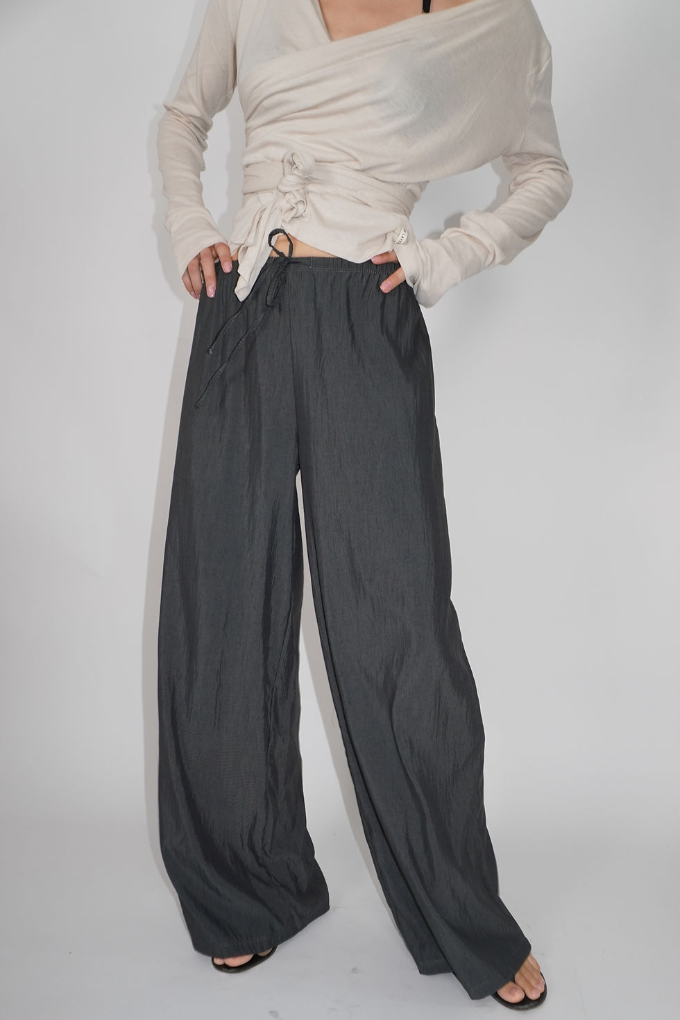 Thumbnail: Wide Pants | Viscose Black