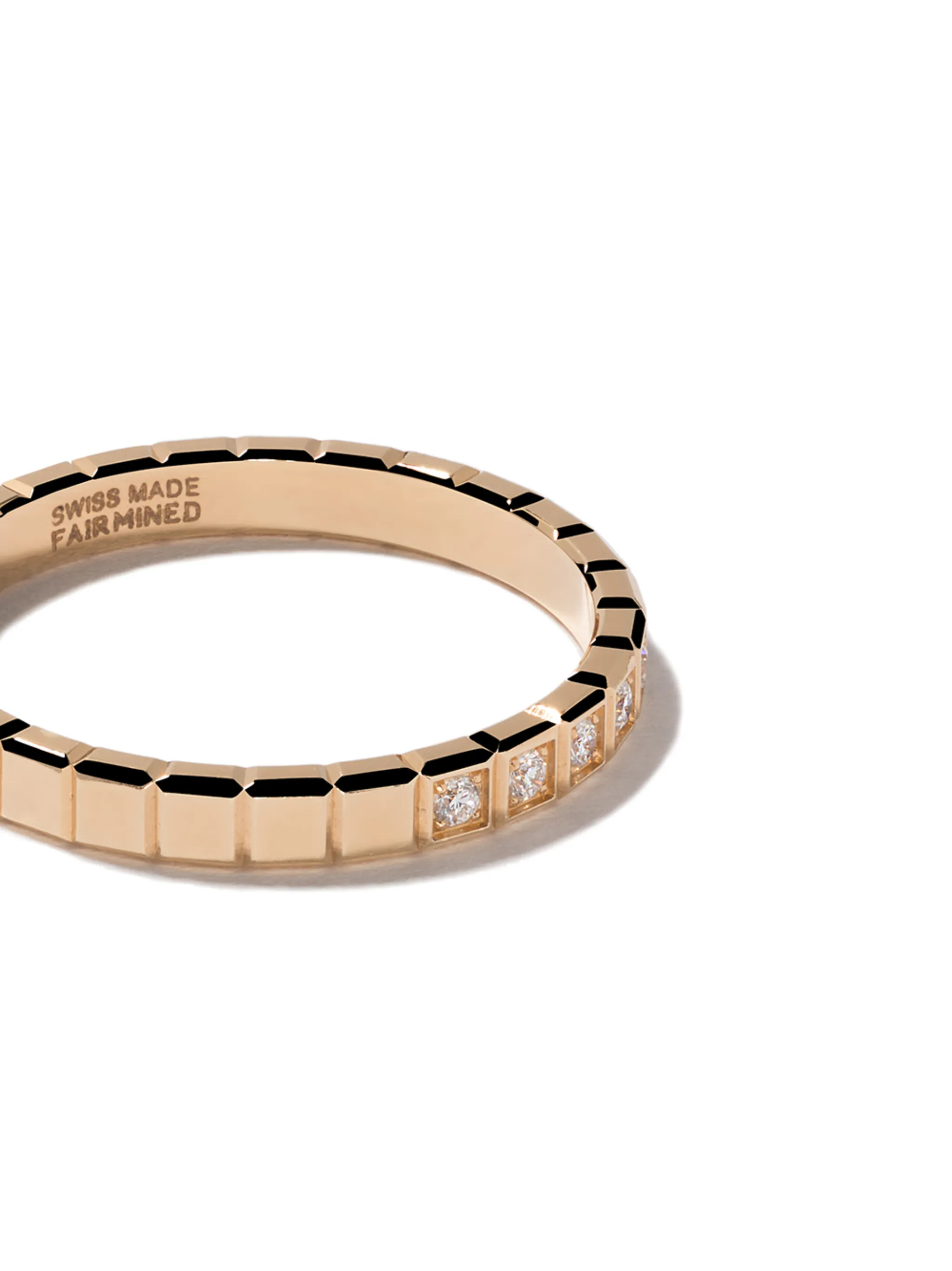 Chopard's 18kt yellow gold ice cube diamond ring