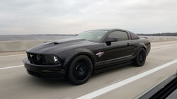 Rolling shot of Jeremy's car