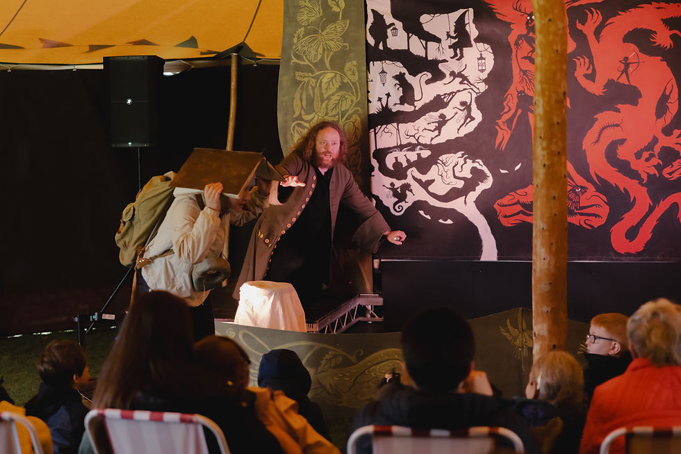 David Silk and Jude Nelson during a performance of The Last Believer
