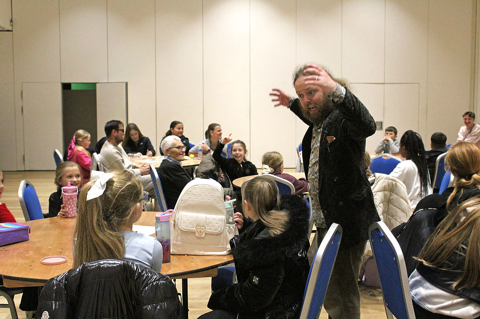 David Silk during a workshop with The Bostey Youth Group