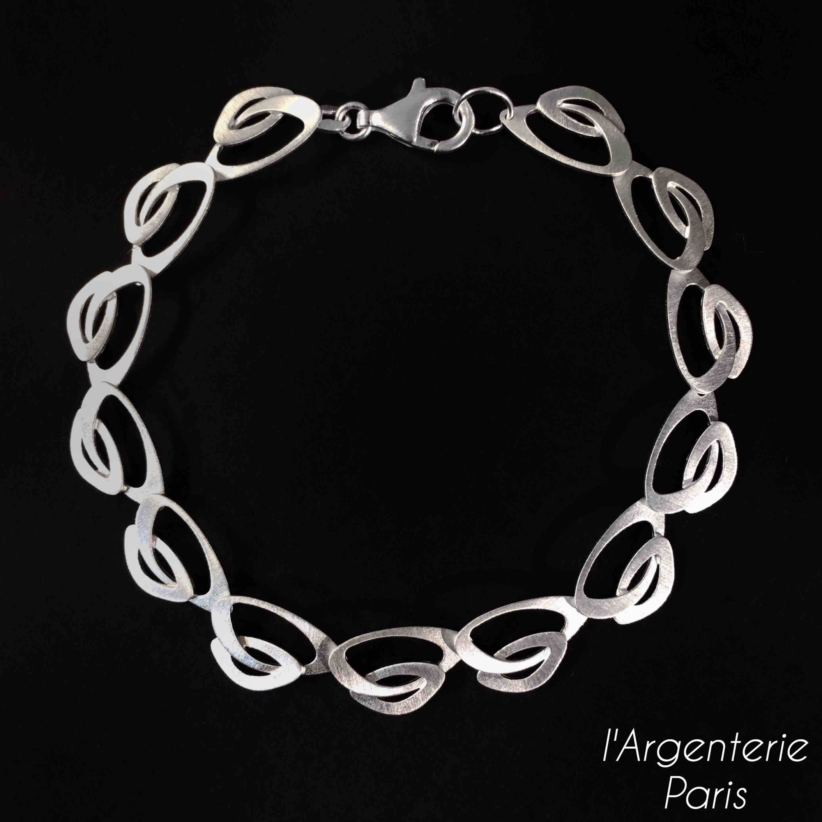 Bracelet argent 925 mat