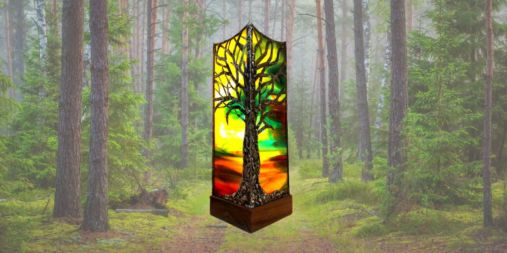 stained glass lamp sue donnellan