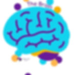 Vector of the Brain using PlayfulLeigh (playfully) Psyched brand theme colors, purple, gold, and aqua blue. Inludes company logo