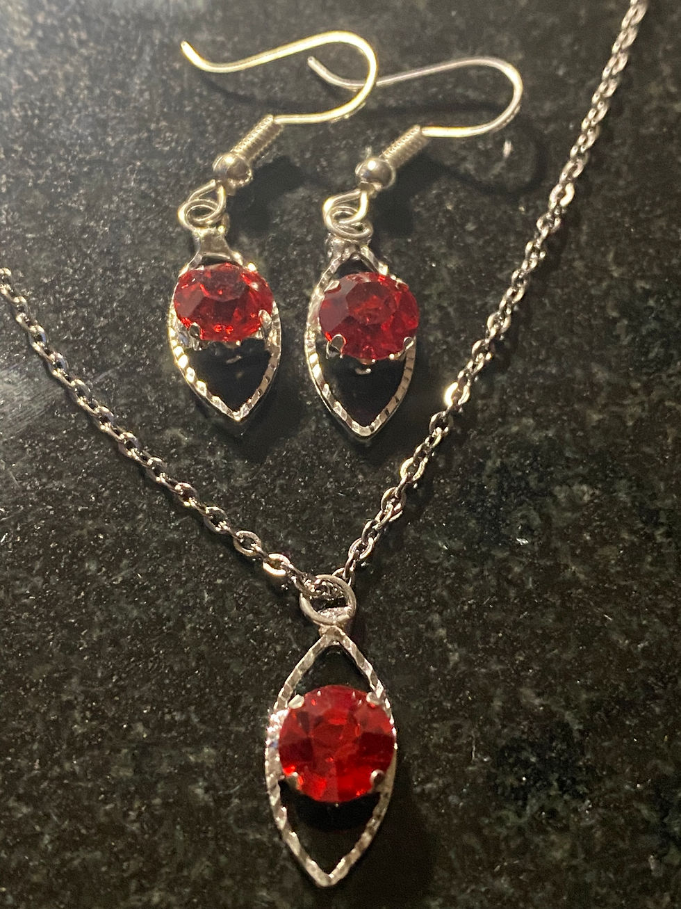 Thumbnail: Silver birthstone set