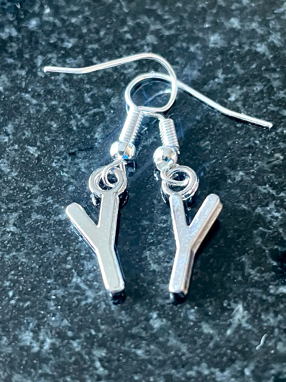 Thumbnail: Silver initial earrings