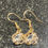Thumbnail: Gold cubic zirconia earrings