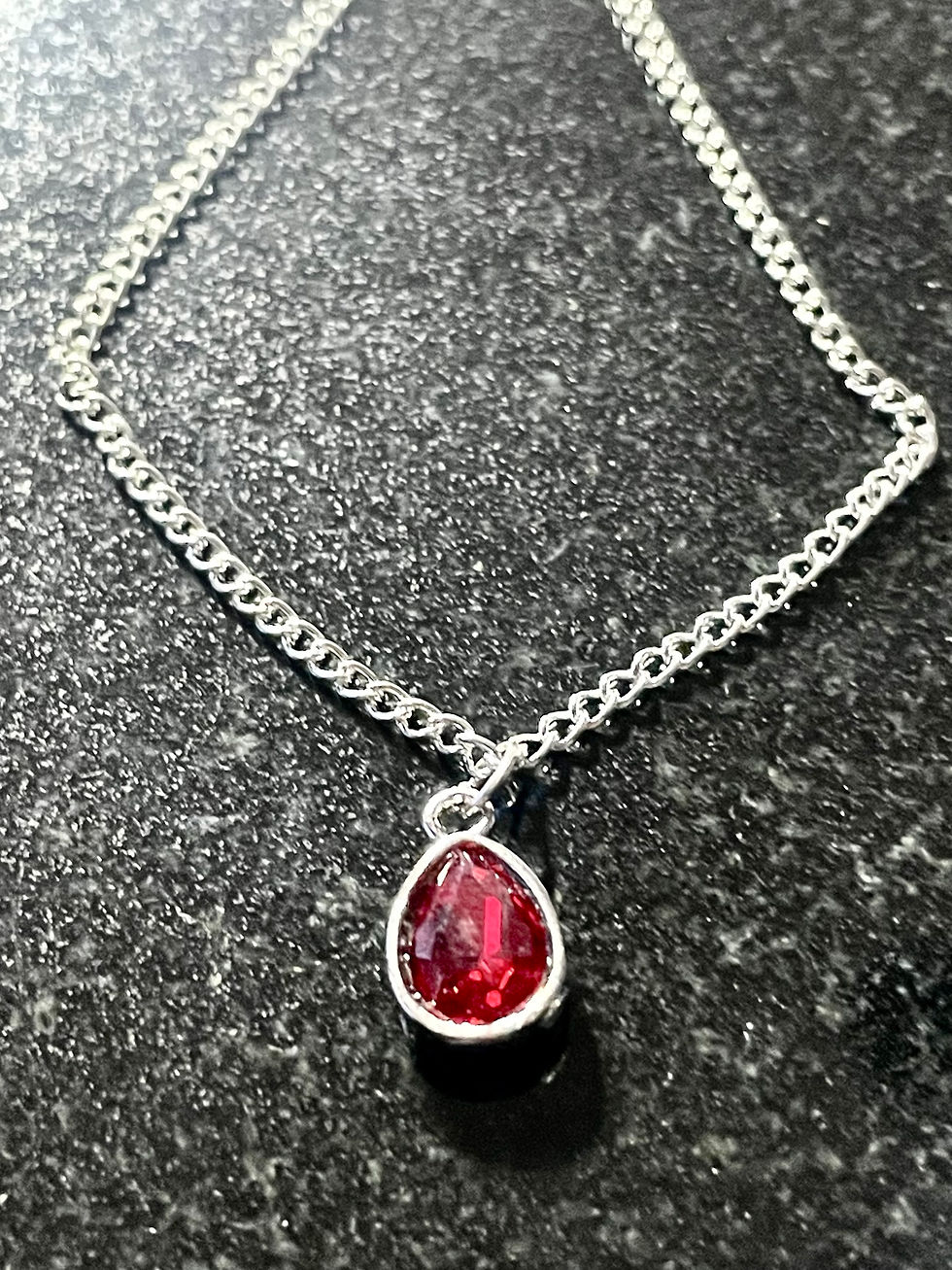 Thumbnail: Teardrop crystal bead necklace