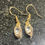 Thumbnail: Gold cubic zirconia earrings