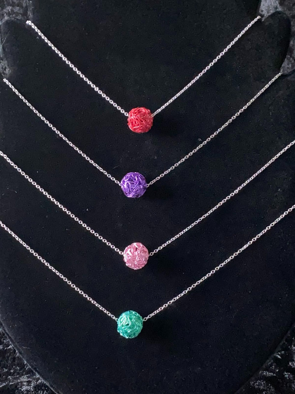 Thumbnail: Scribble ball necklace