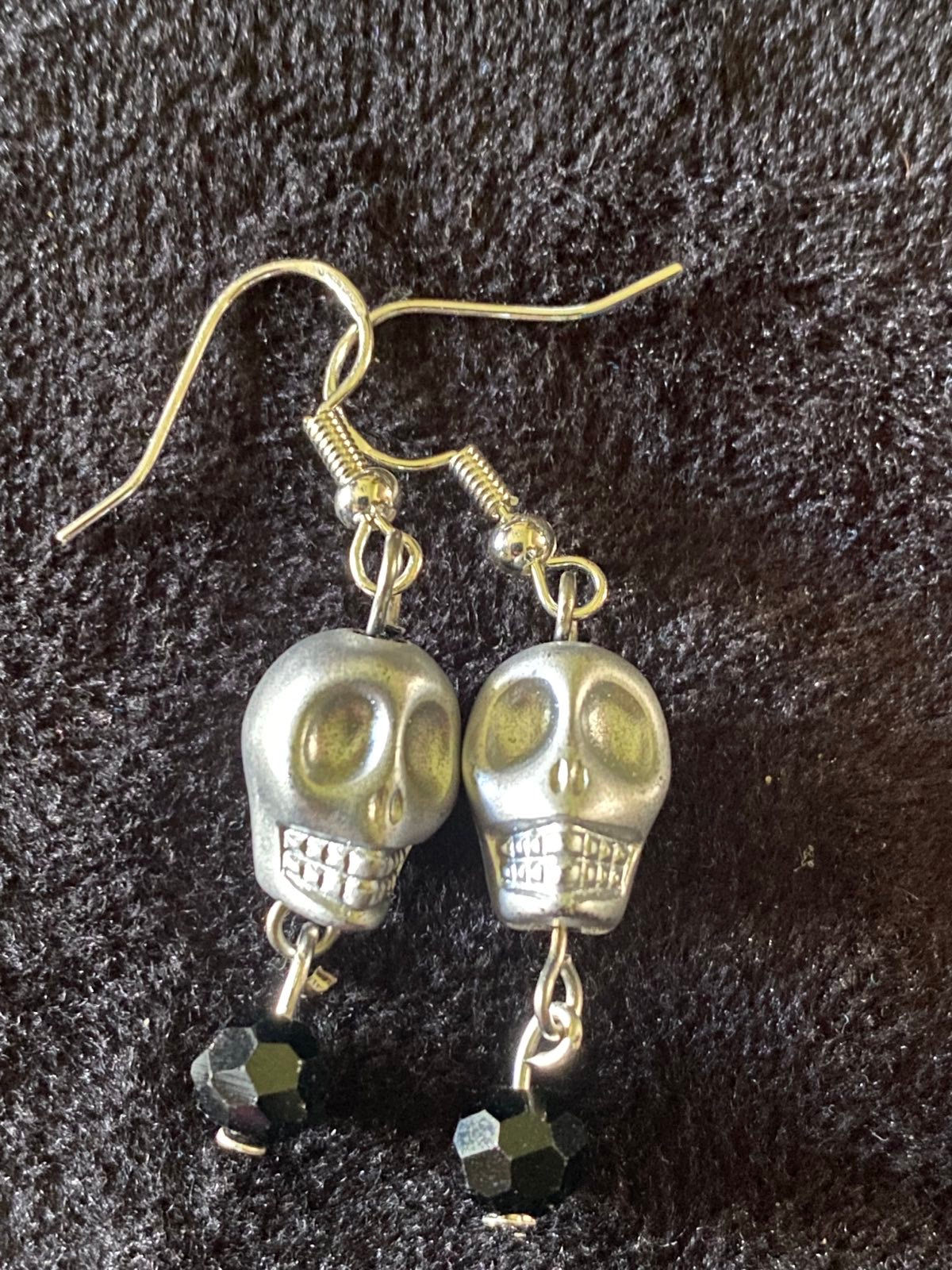 Skull bead earrings