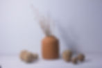 Orange Ceramic Table Vase Front View