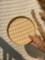 Ochre Ceramic Quarter Plates Front View
