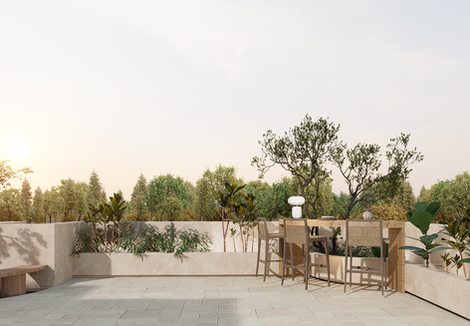 Terrace landscaping and design