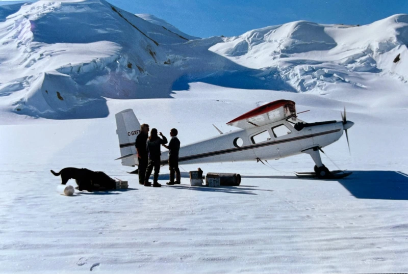 Landed at the Mt. Logan Airstrip with Artist Friend Tania O’Donnell