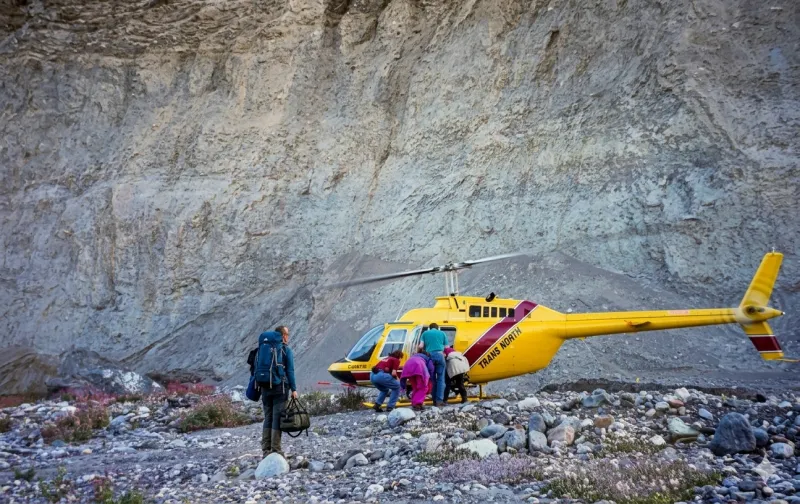 This is the helicopter’s dangerous landing site for our Outpost Mountain rescue.