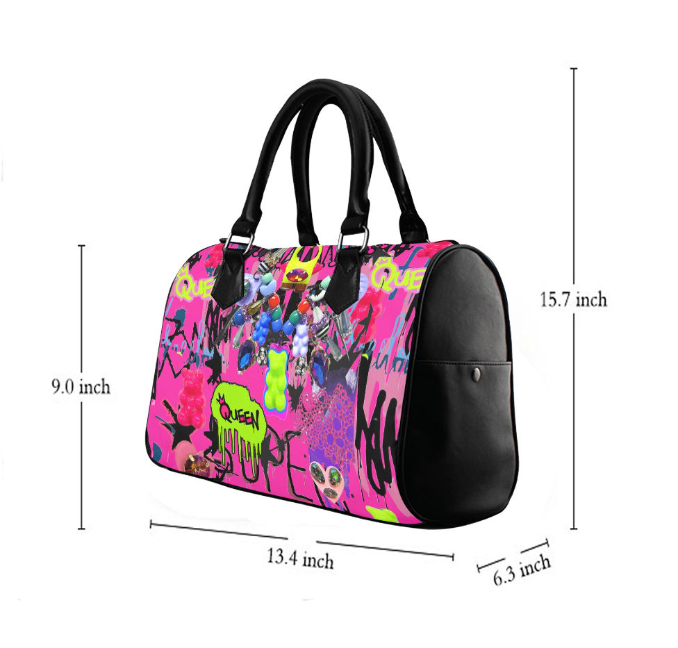 Thumbnail: Vauje Pink Gummy Bear  Graffiti Handbag