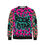 Thumbnail: Vauje Orange Hot Pink Teal Rockstar Leopard Sweatshirt