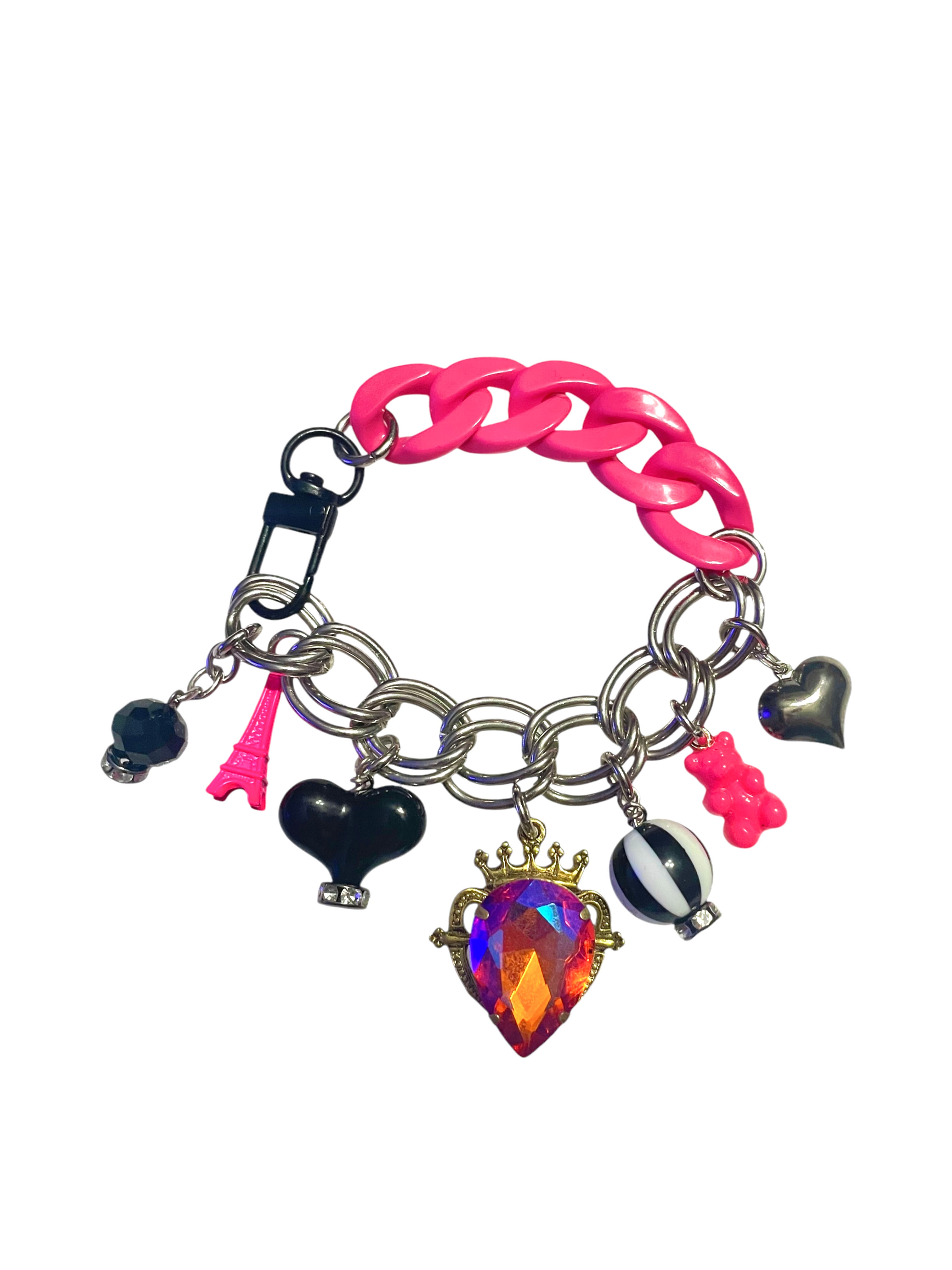 Neon Pink Acrylic Bracelet