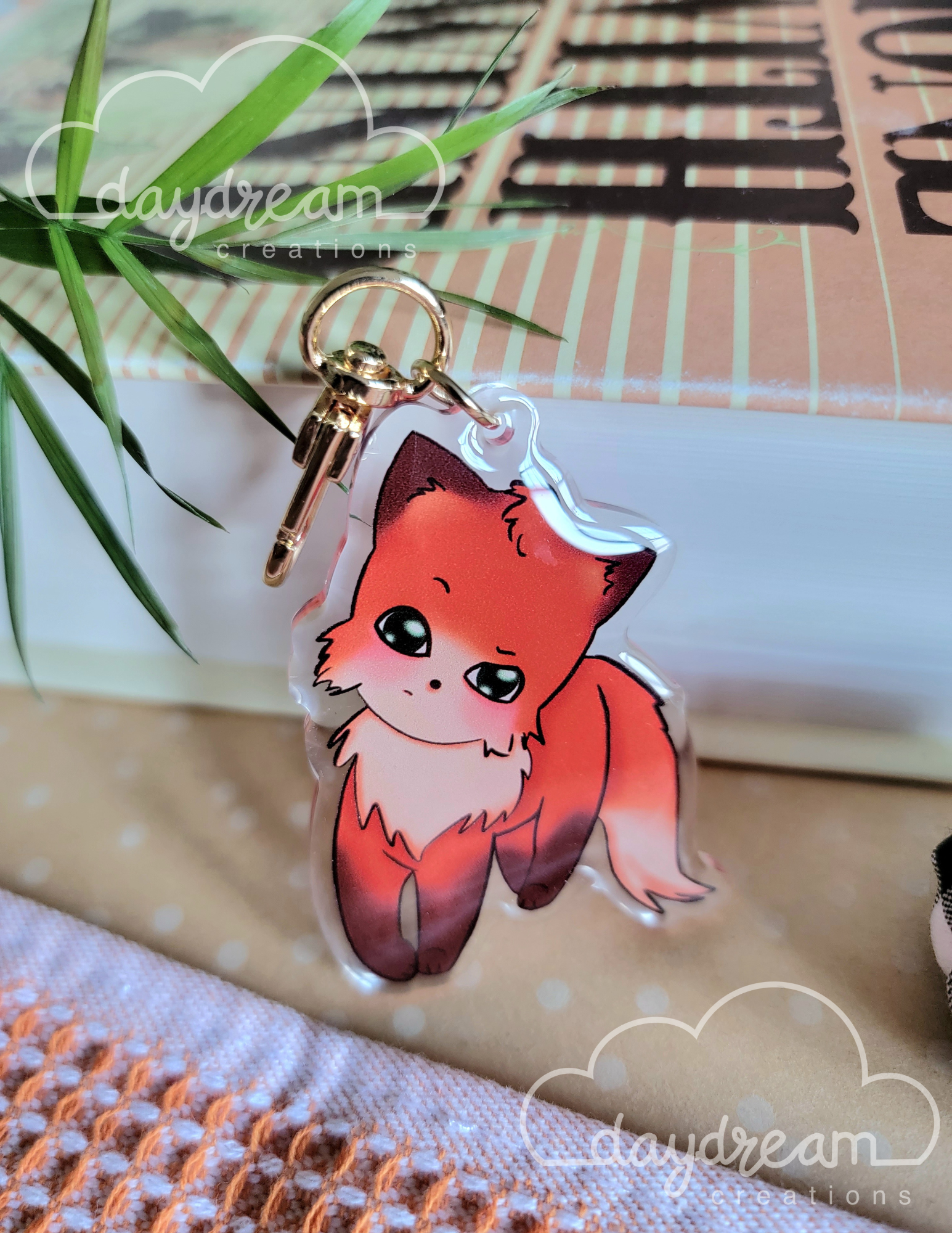Curious Fox Acrylic Key Chain