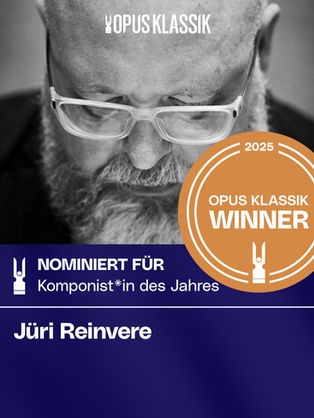 Jüri Reinvere pälvis OPUS KLASSIK Aasta Helilooja preemia