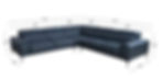 Thumbnail: Abbyson Top Grain Leather Sectional with Adjustable Headrests, Blue