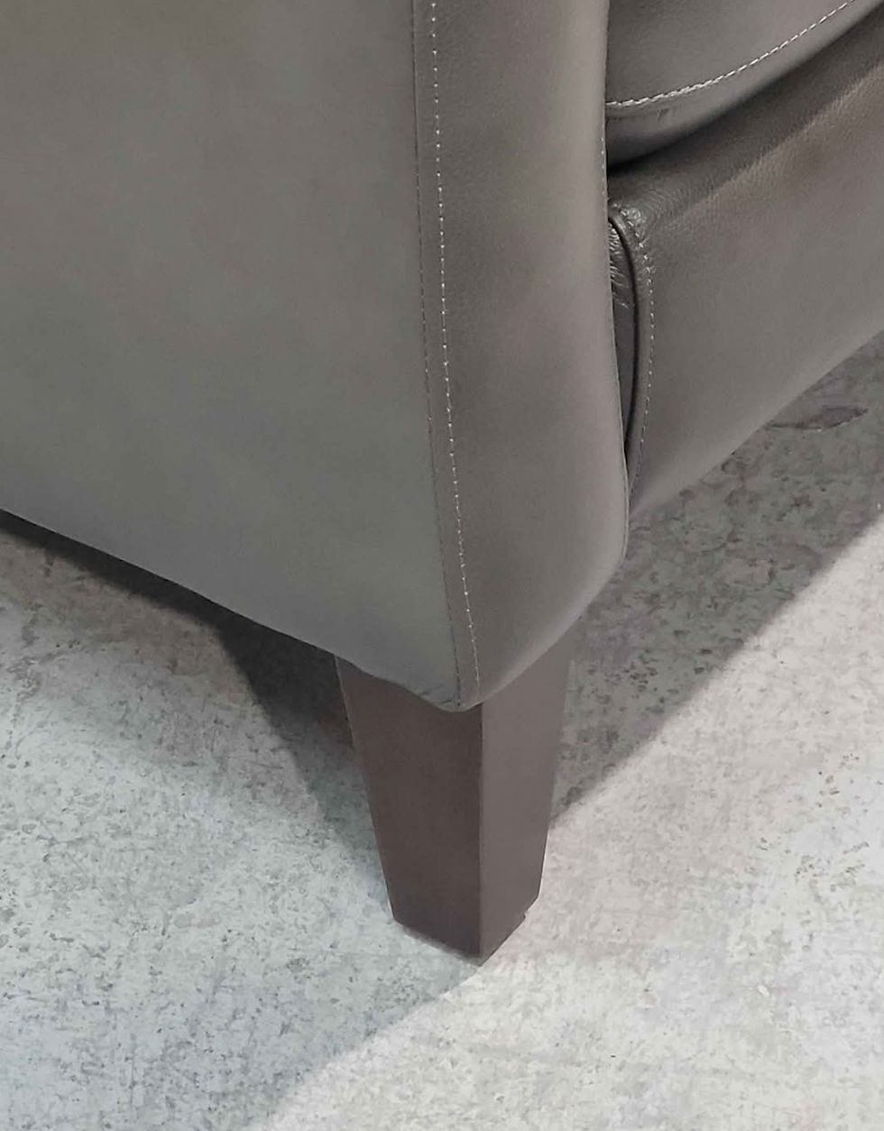 Thumbnail: New Gray Barcalounger Leather Pushback Recliner