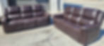 Thumbnail: New Set 2 Leather Power Reclining Sofas with Power Headrests