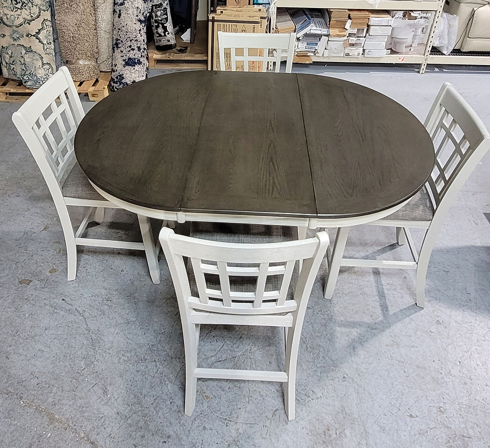 Thumbnail: New Counter Height Dining Table With Leaf, Chalk Gray