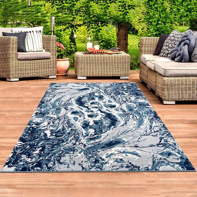 Thumbnail: New Area Rug, 7'6'' x 10', Blue