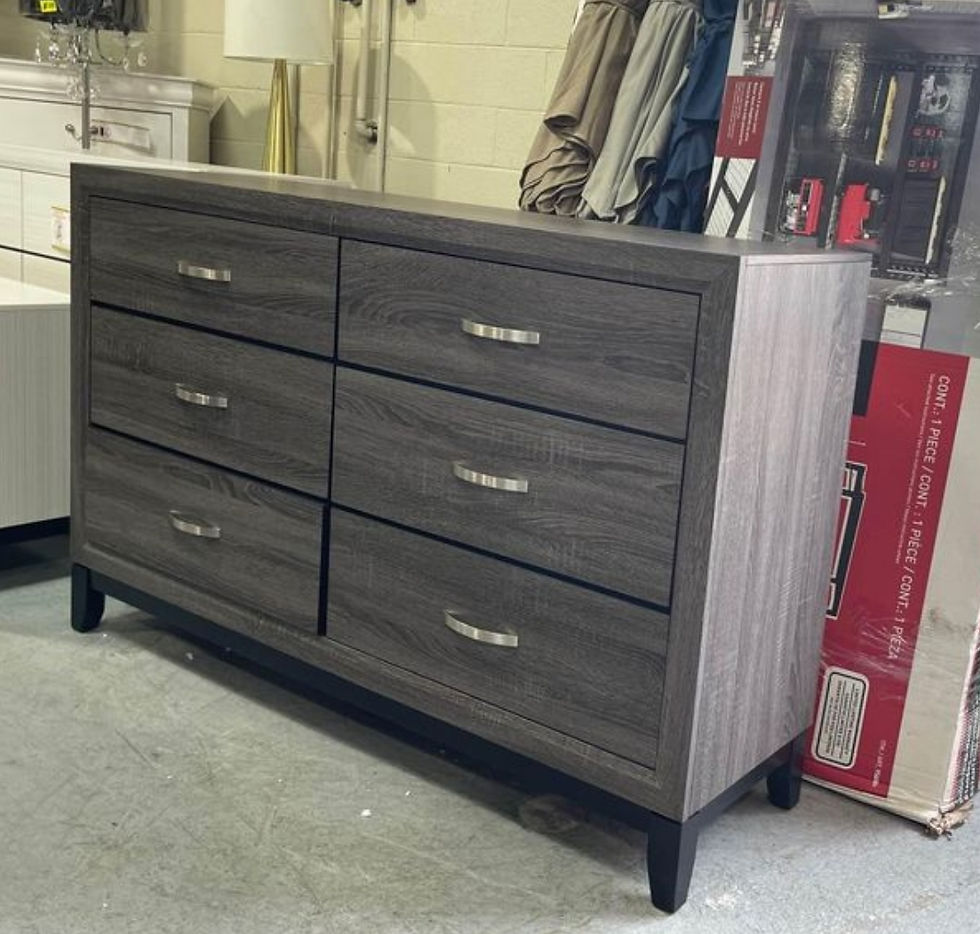 Thumbnail: New 6 Drawer Dresser, Gray
