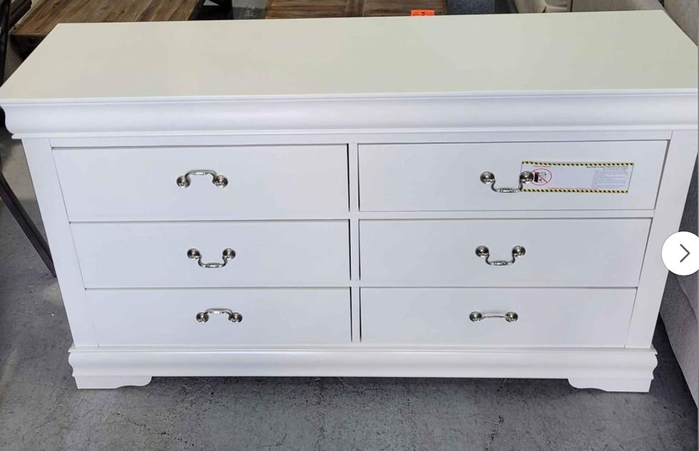 Thumbnail: New Six Storage Drawer Dresser, White