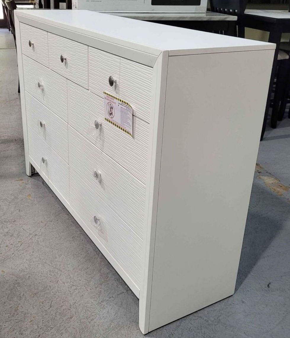 Thumbnail: New Contemporary 9-Drawer Dresser, White