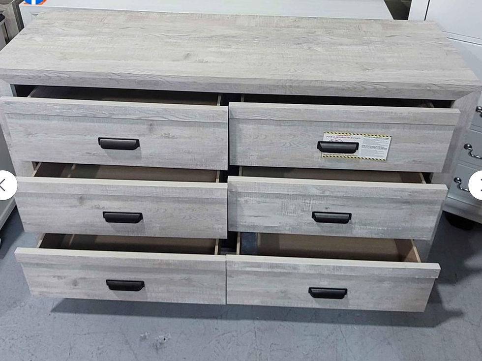 Thumbnail: New 6 Drawer Dresser, Cream