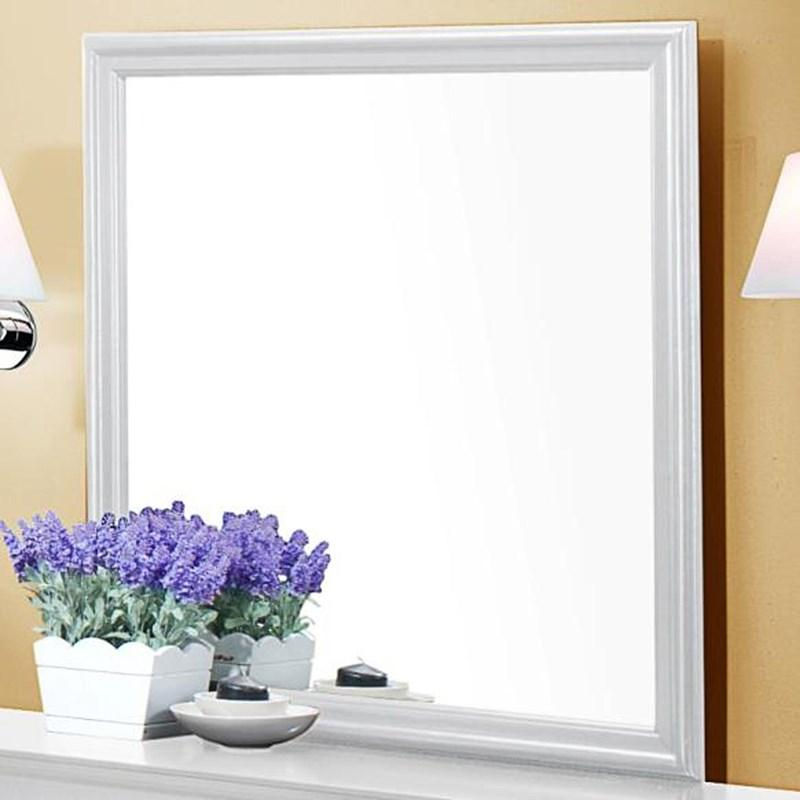 Thumbnail: New Six Storage Drawer Dresser and Mirror, White
