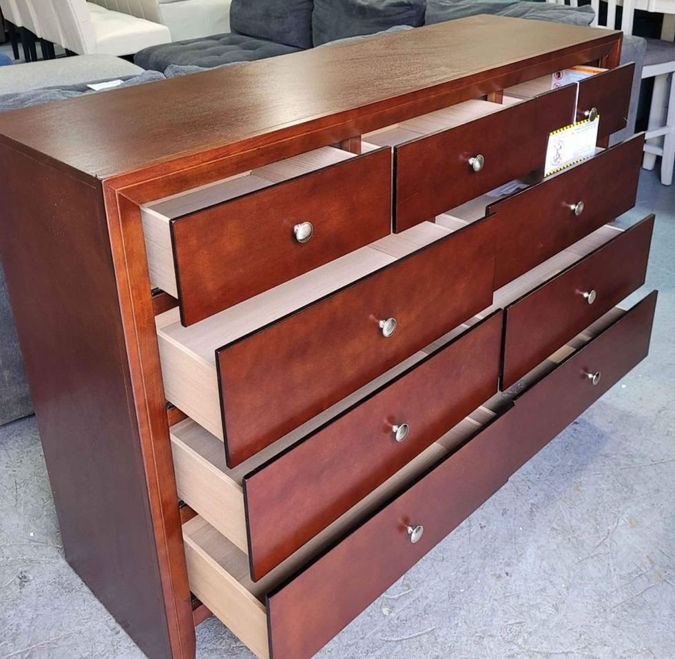 Thumbnail: New Contemporary 9-Drawer Dresser, Brown