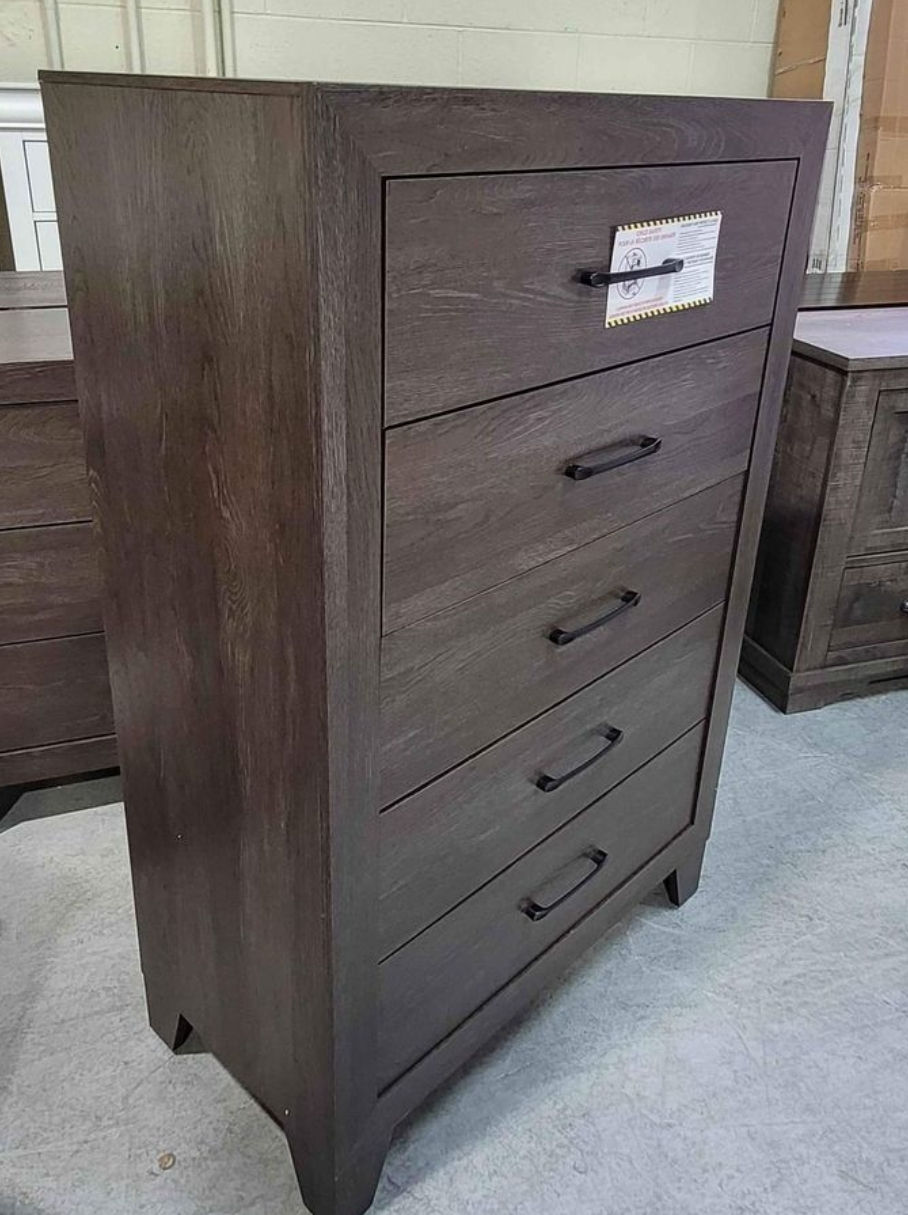 Thumbnail: New Brown Chest With 5 Drawer