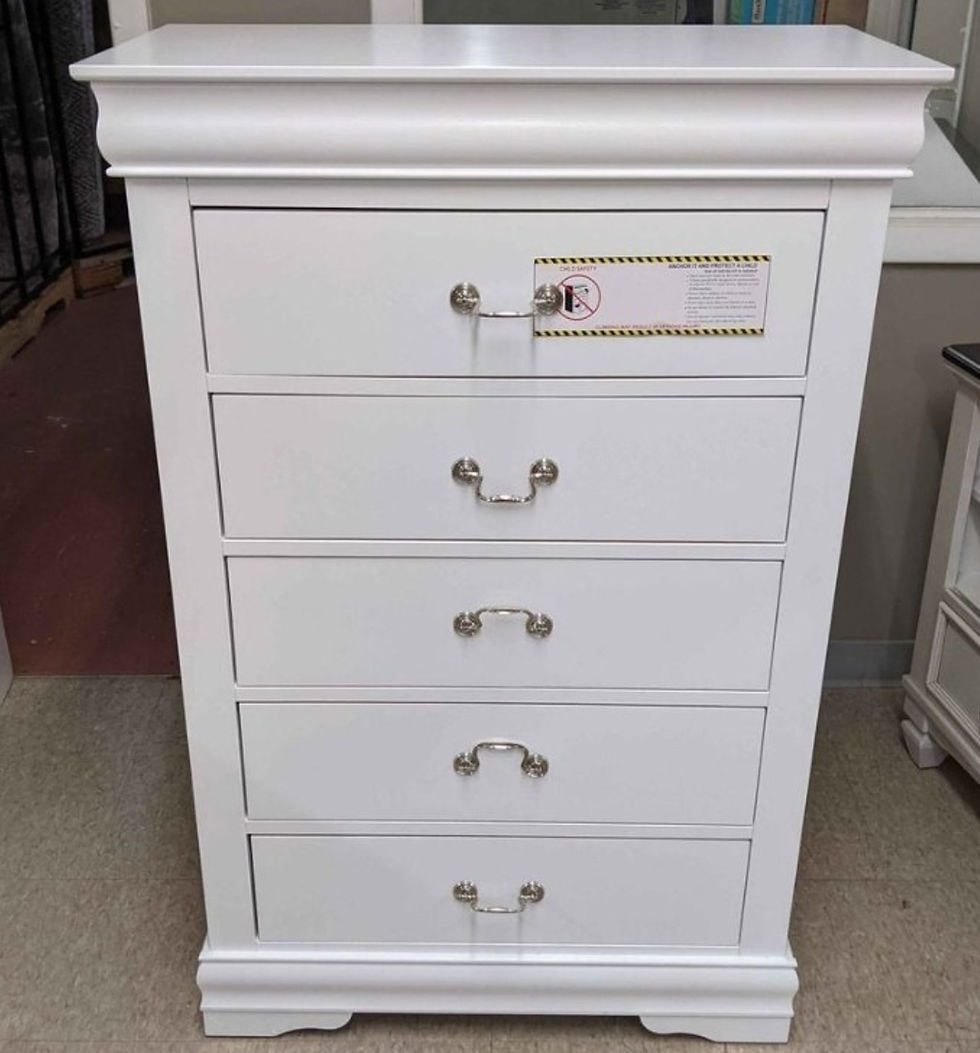 Thumbnail: New 5 Piece Twin Bedroom Suite in White Finish, Twin Size Bed